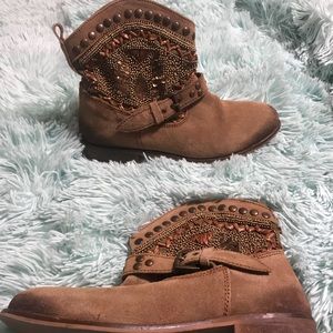 Studded booties.